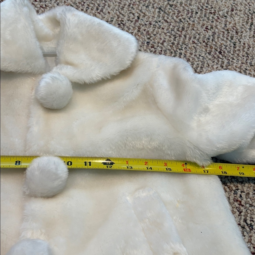 LA Sun Faux Fur Pom-Pom Coat for Kids. Size 4 - Picture 9 of 11